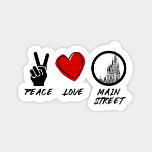 Peace Love Main Street Sticker